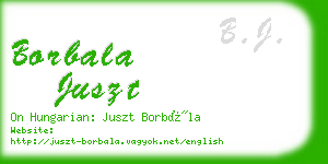 borbala juszt business card